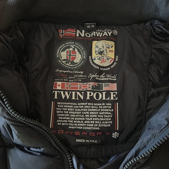 Geographical Norway down jacket. Navy. Size 12. Great condition. - Picture 5 of 6